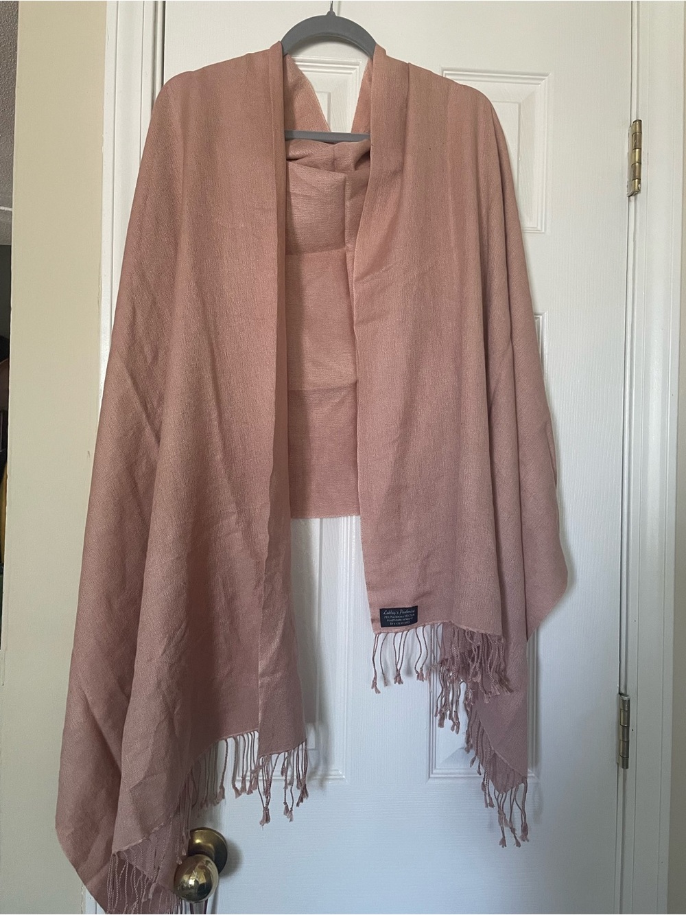 Blush Pink 70%Pashmina 30% Silk Hand Made Wrap Scarf 27/81 inches